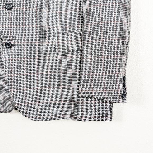 Oxxford Clothes Men's Houndstooth Blazer Jacket Golden Fleece wool 46R - Picture 10 of 12